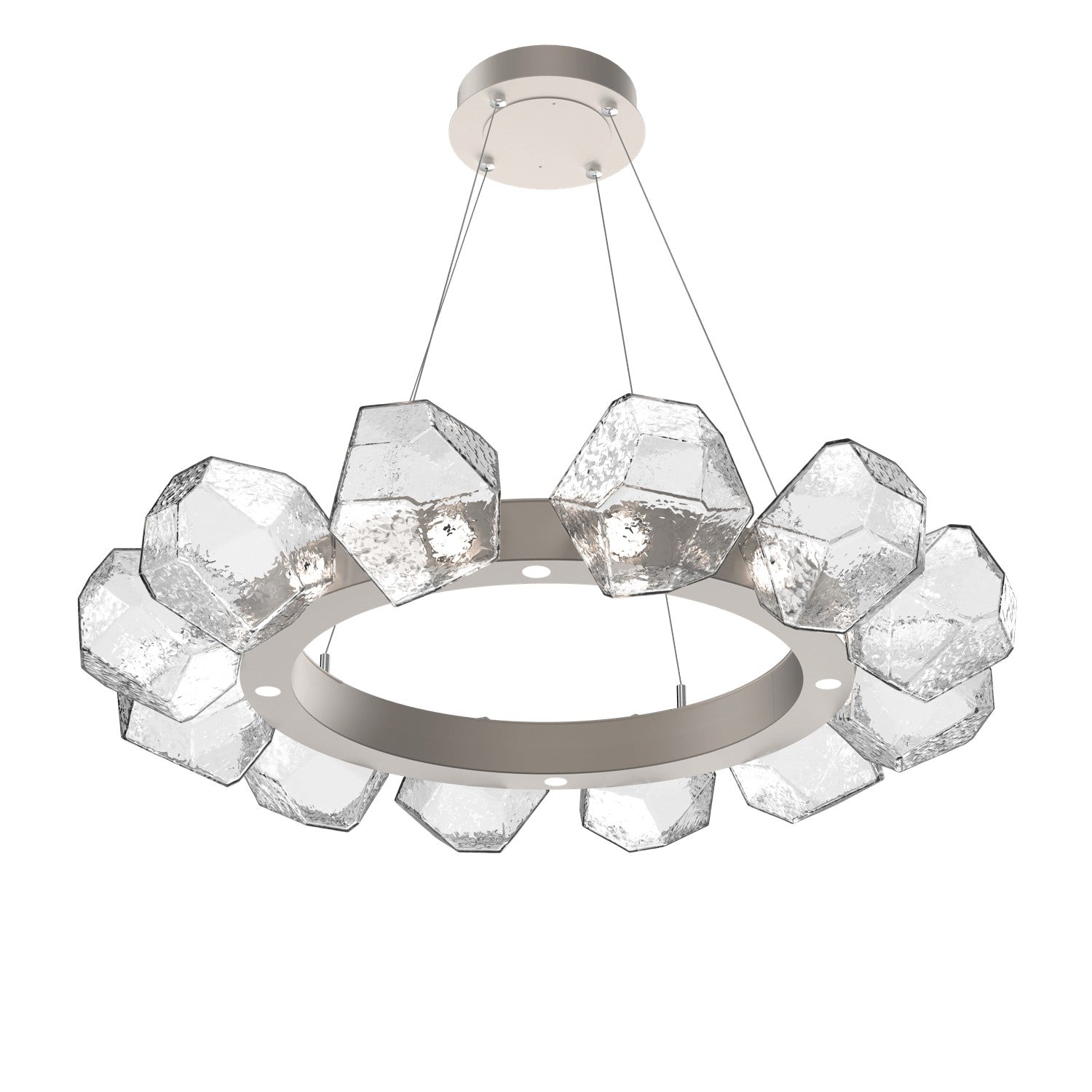Hammerton Studio - CHB0039-36-BS-C-CA1-L3 - LED Lantern - Gem - Beige Silver