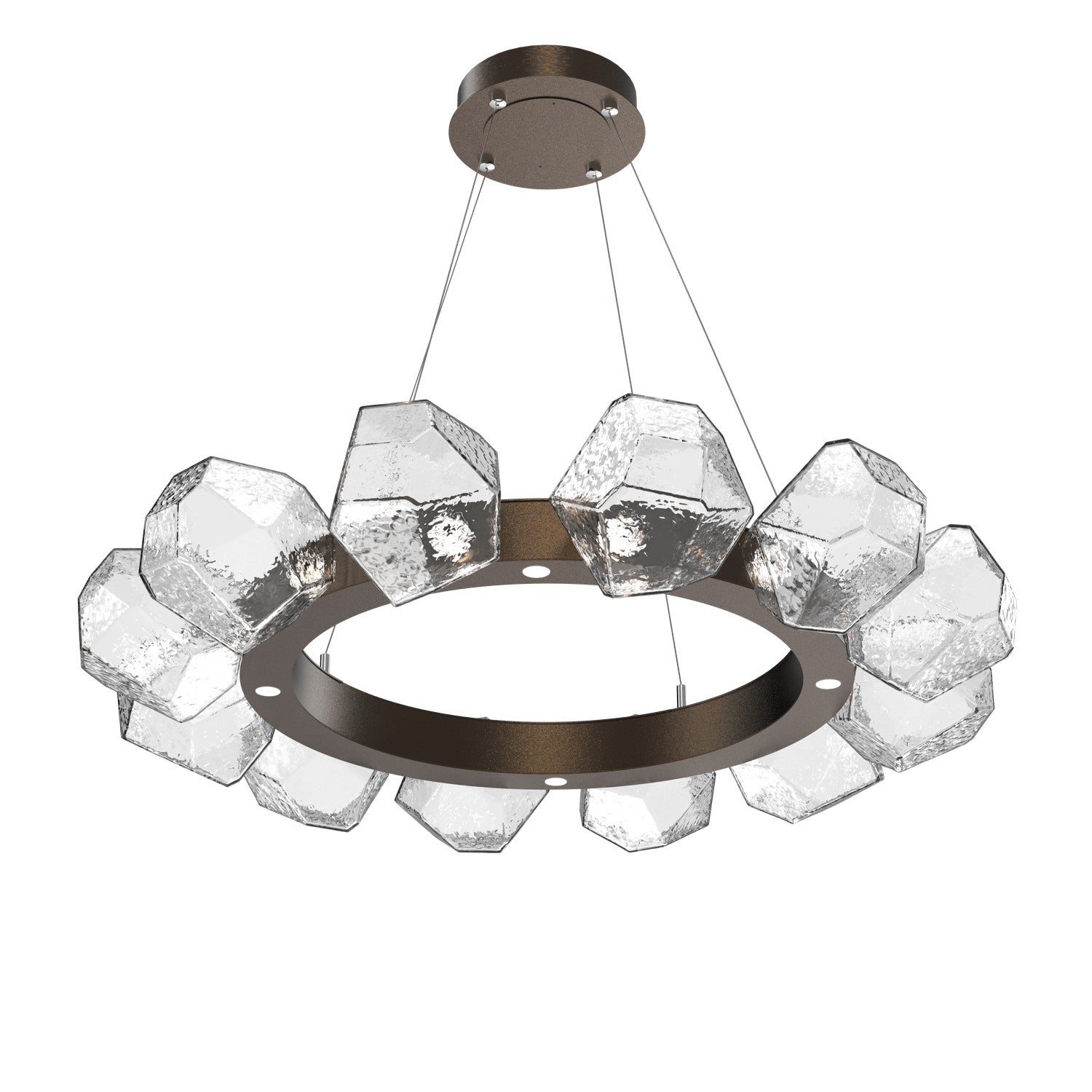 Hammerton Studio - CHB0039-36-FB-C-CA1-L3 - LED Lantern - Gem - Flat Bronze