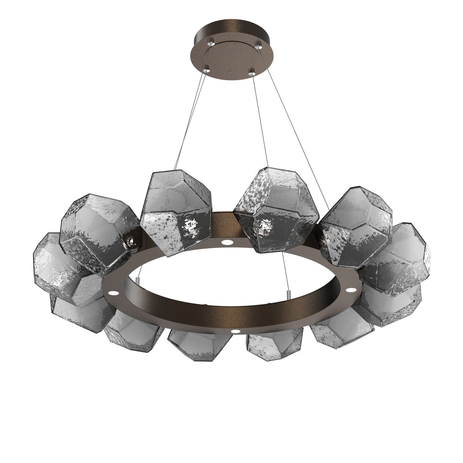 Hammerton Studio - CHB0039-36-FB-S-CA1-L1 - LED Chandelier - Gem - Flat Bronze