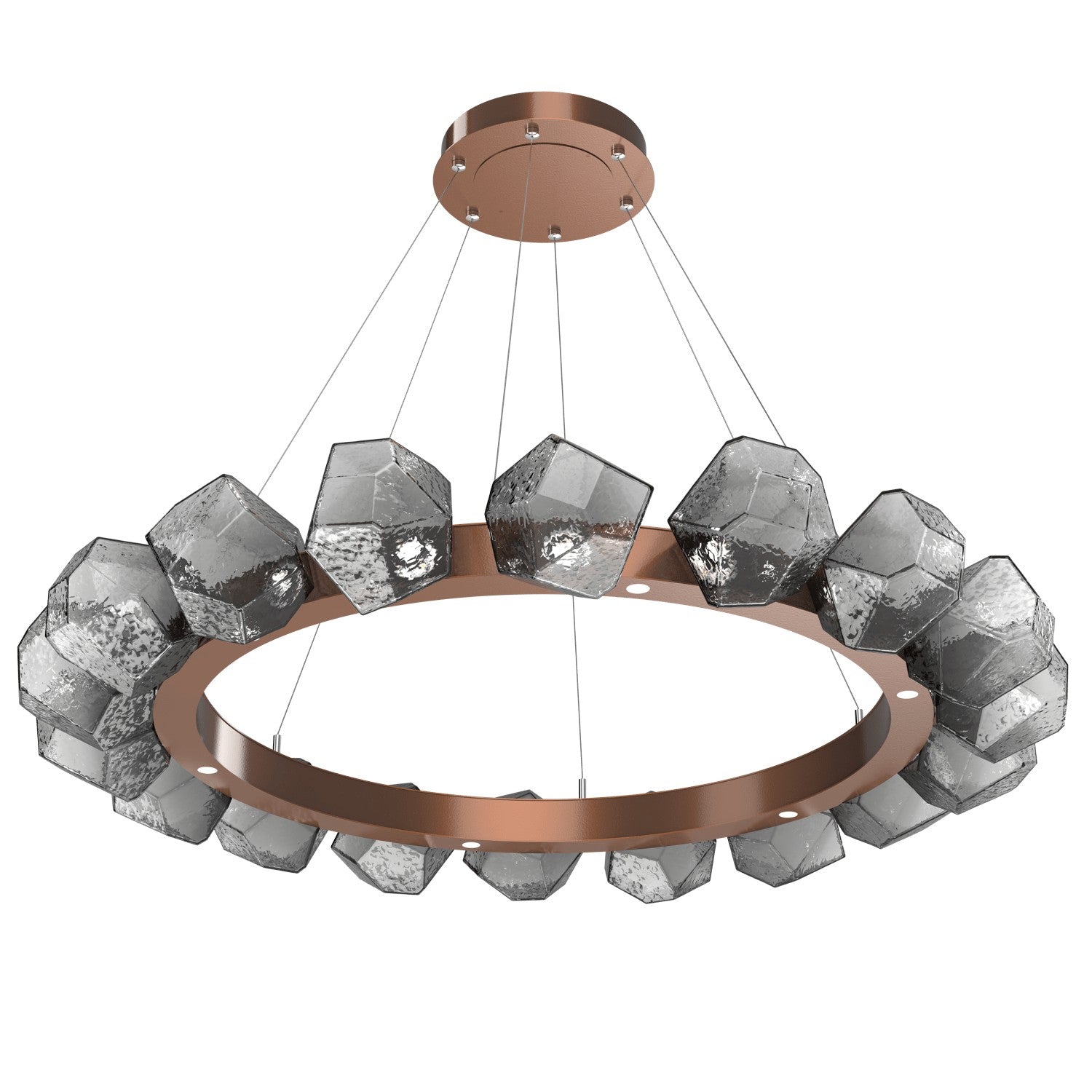 Hammerton Studio - CHB0039-48-BB-S-CA1-L3 - LED Lantern - Gem - Burnished Bronze