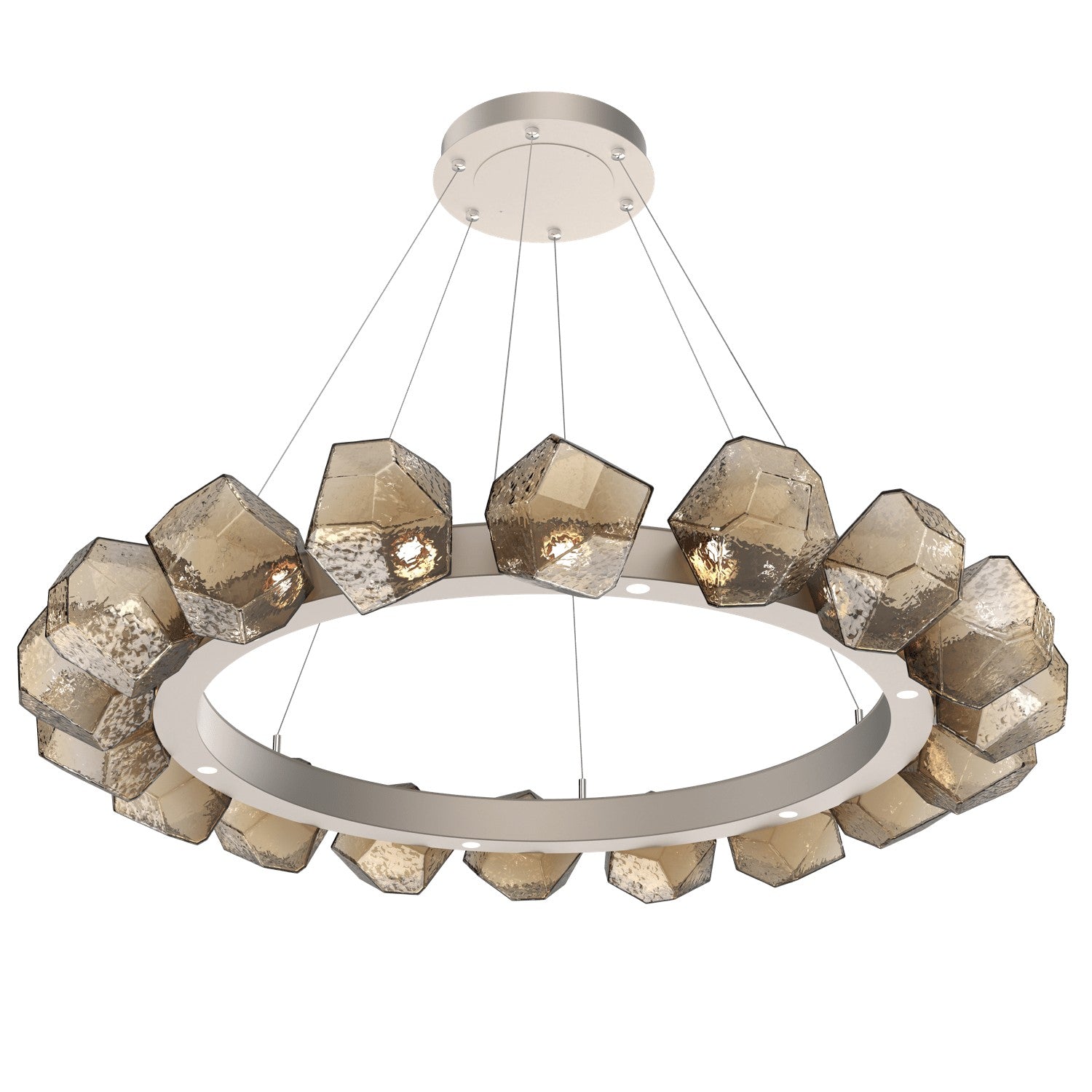 Hammerton Studio - CHB0039-48-BS-B-CA1-L1 - LED Chandelier - Gem - Beige Silver