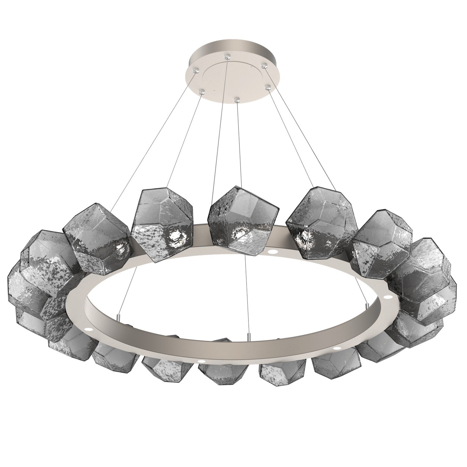 Hammerton Studio - CHB0039-48-BS-S-CA1-L1 - LED Chandelier - Gem - Beige Silver