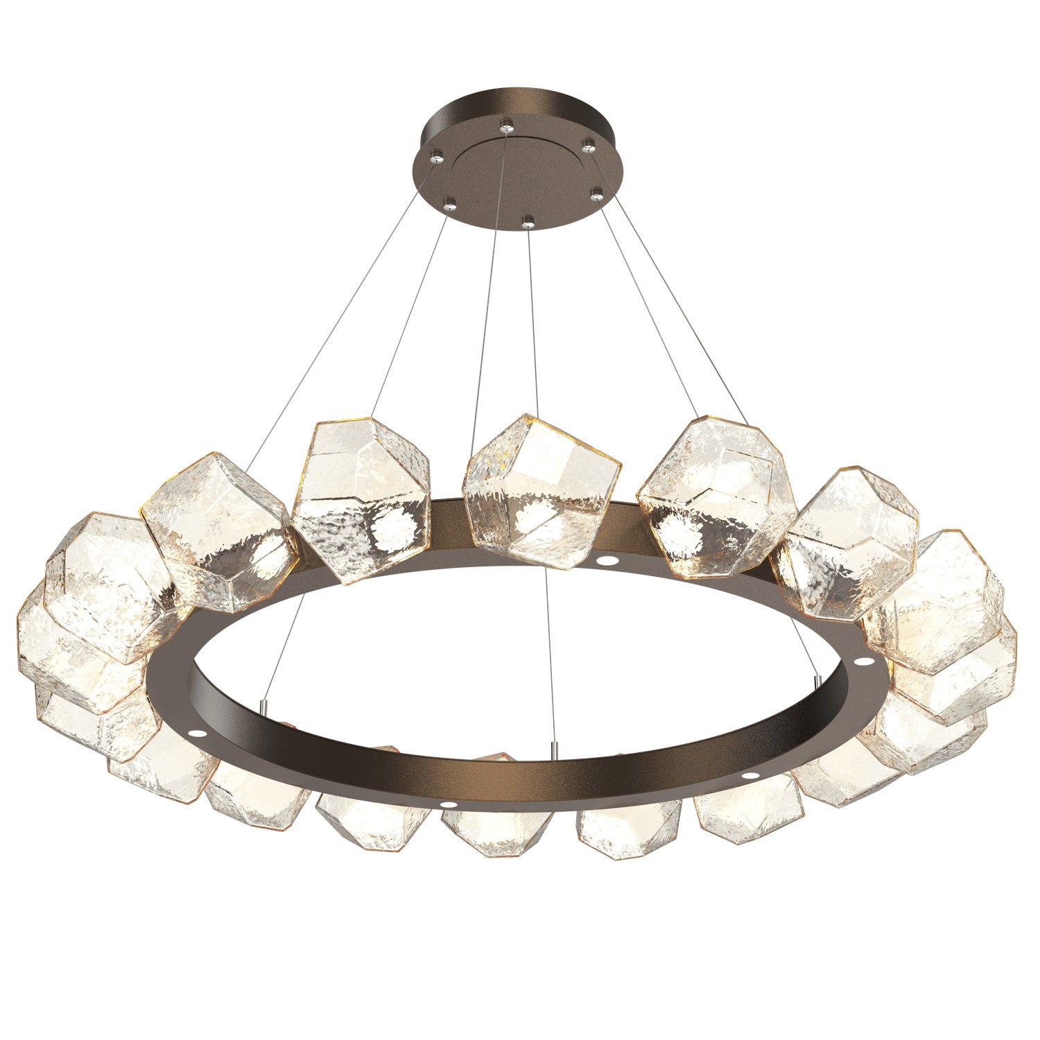 Hammerton Studio - CHB0039-48-FB-A-CA1-L1 - LED Chandelier - Gem - Flat Bronze