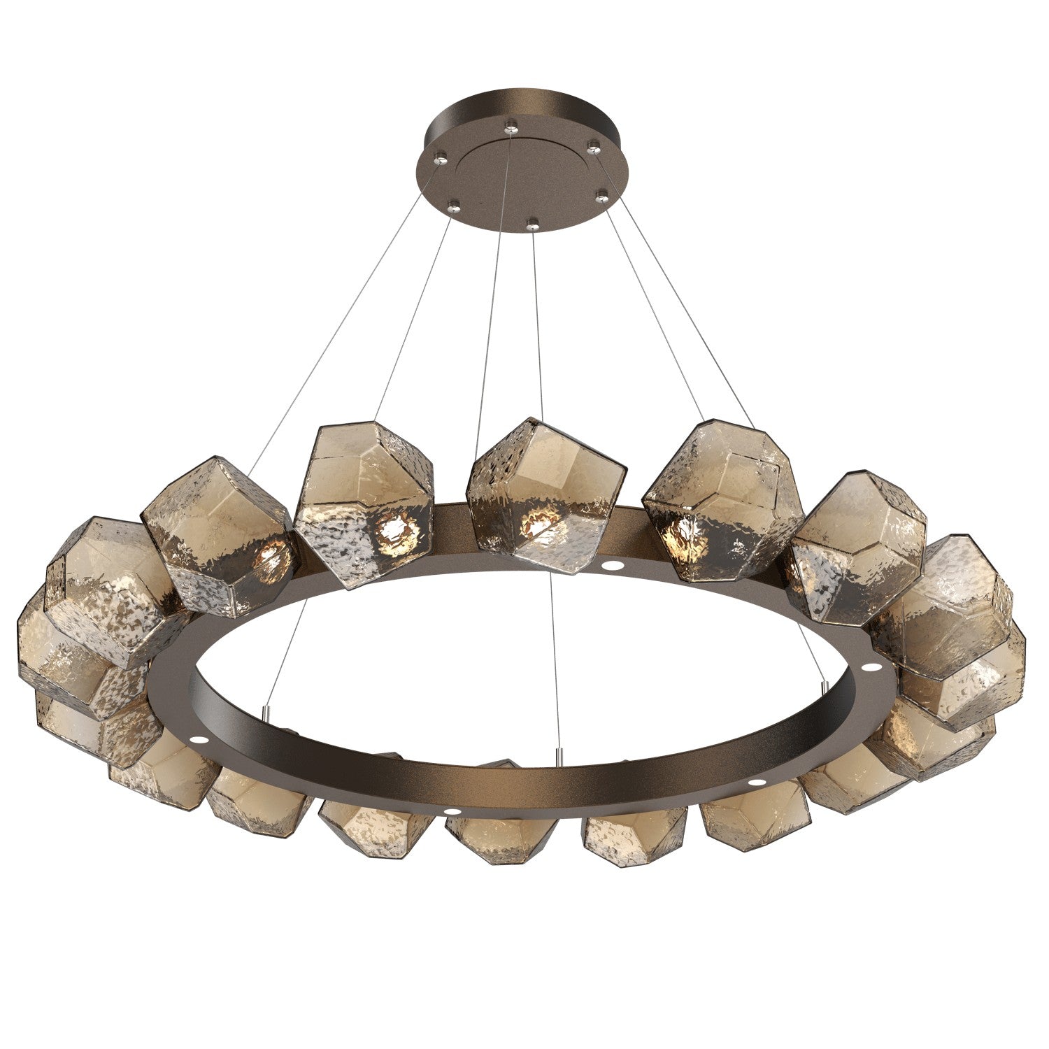 Hammerton Studio - CHB0039-48-FB-B-CA1-L1 - LED Chandelier - Gem - Flat Bronze