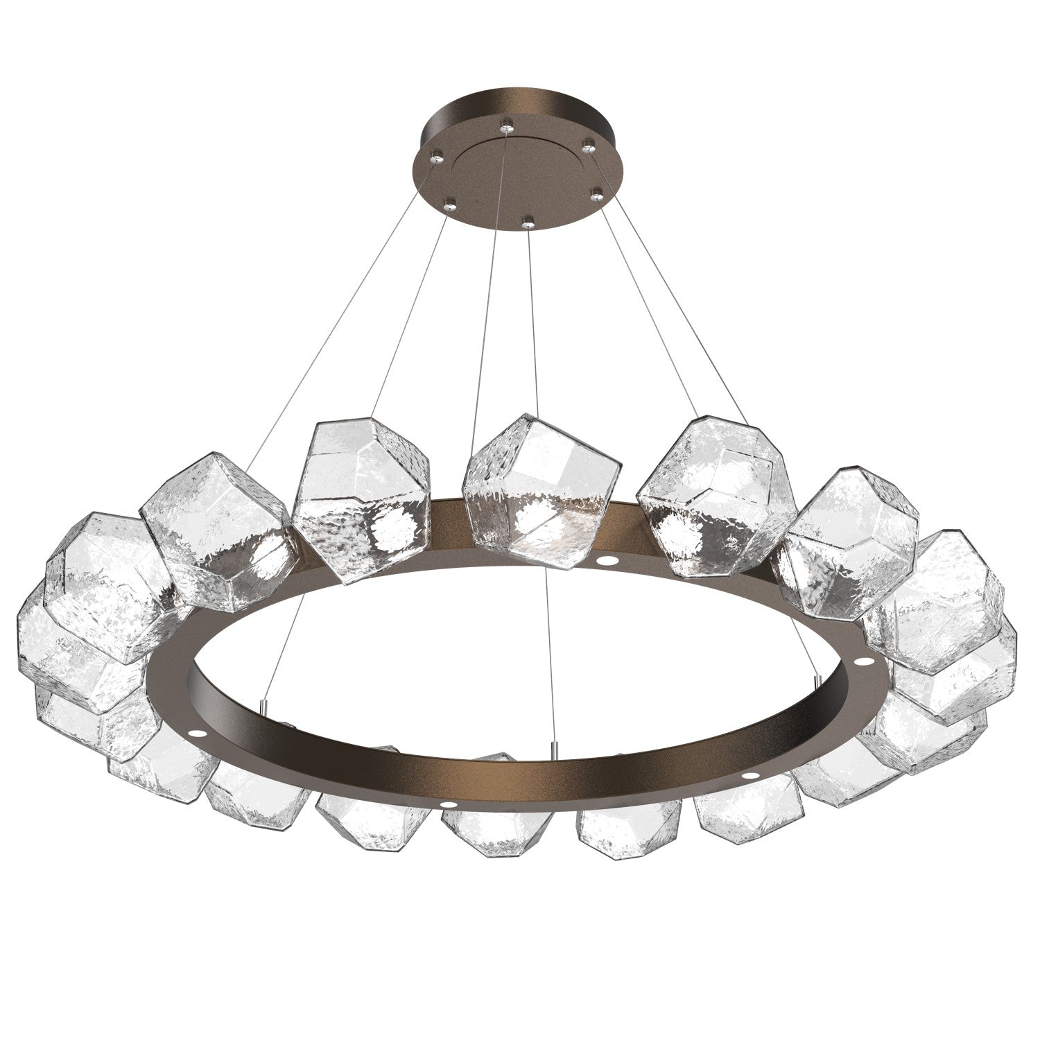 Hammerton Studio - CHB0039-48-FB-C-CA1-L1 - LED Chandelier - Gem - Flat Bronze