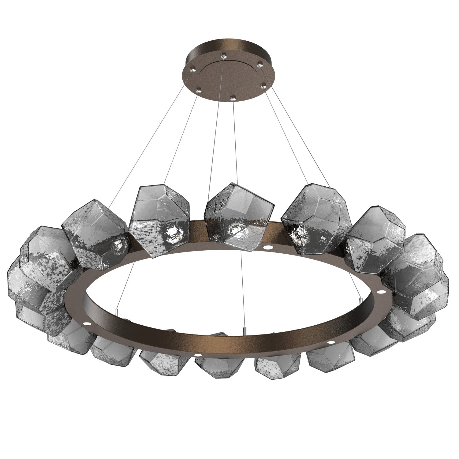 Hammerton Studio - CHB0039-48-FB-S-CA1-L1 - LED Chandelier - Gem - Flat Bronze