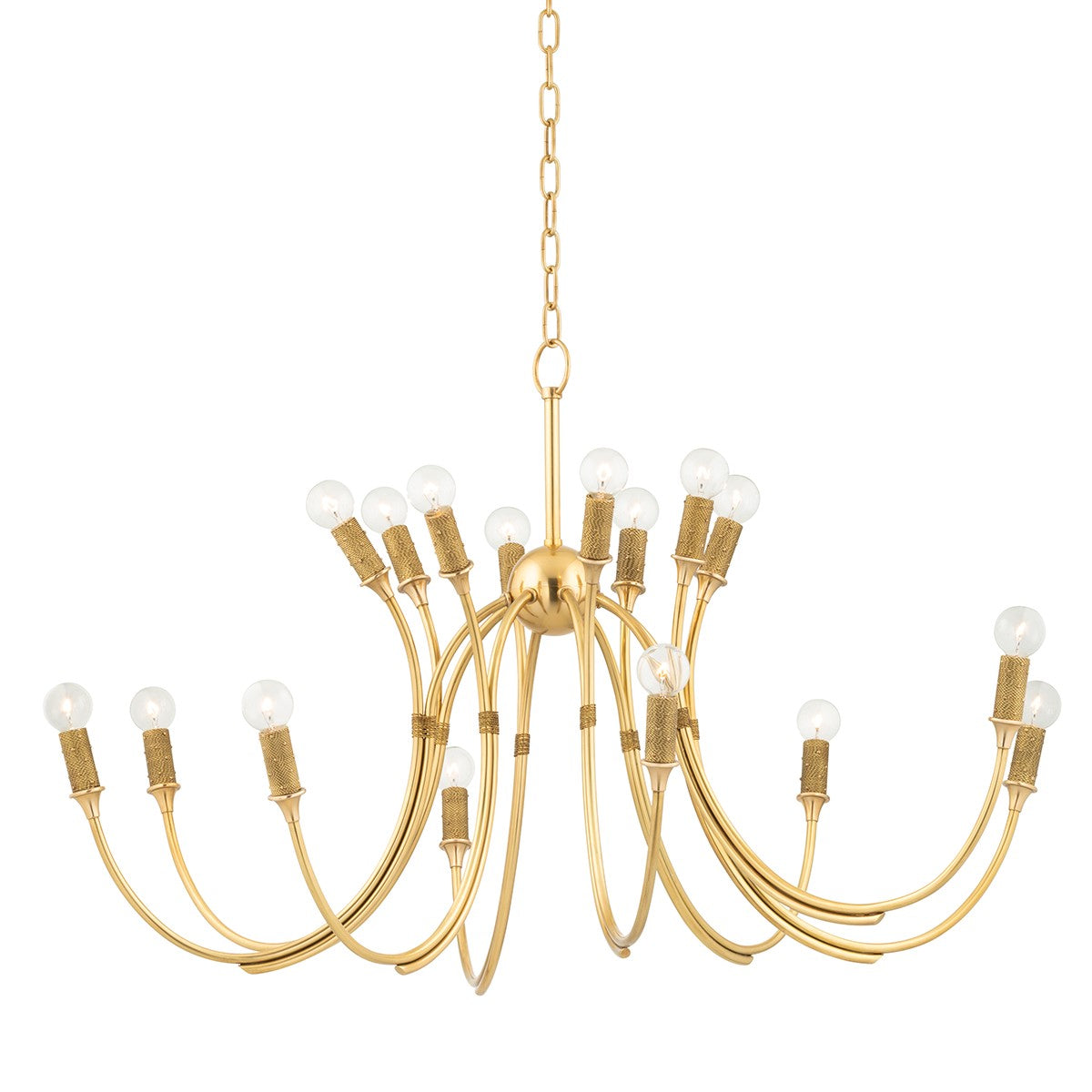 Hudson Valley - 1542-AGB - 16 Light Chandelier - Amboy - Aged Brass