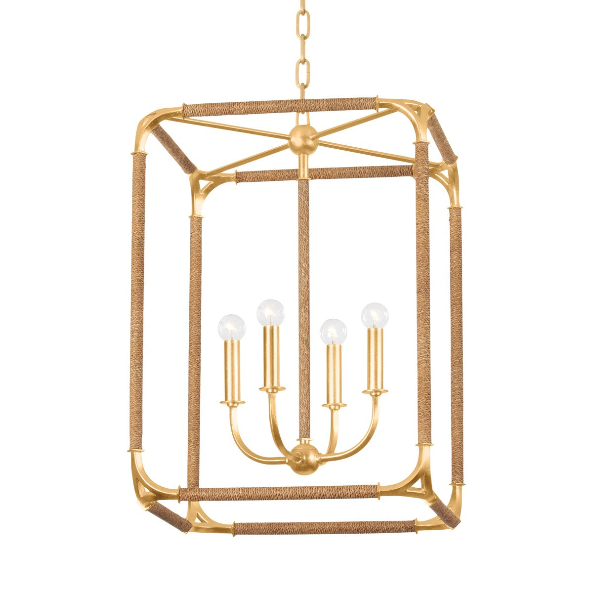 Hudson Valley - 1604-GL - Four Light Lantern - Laurenceston - Gold Leaf