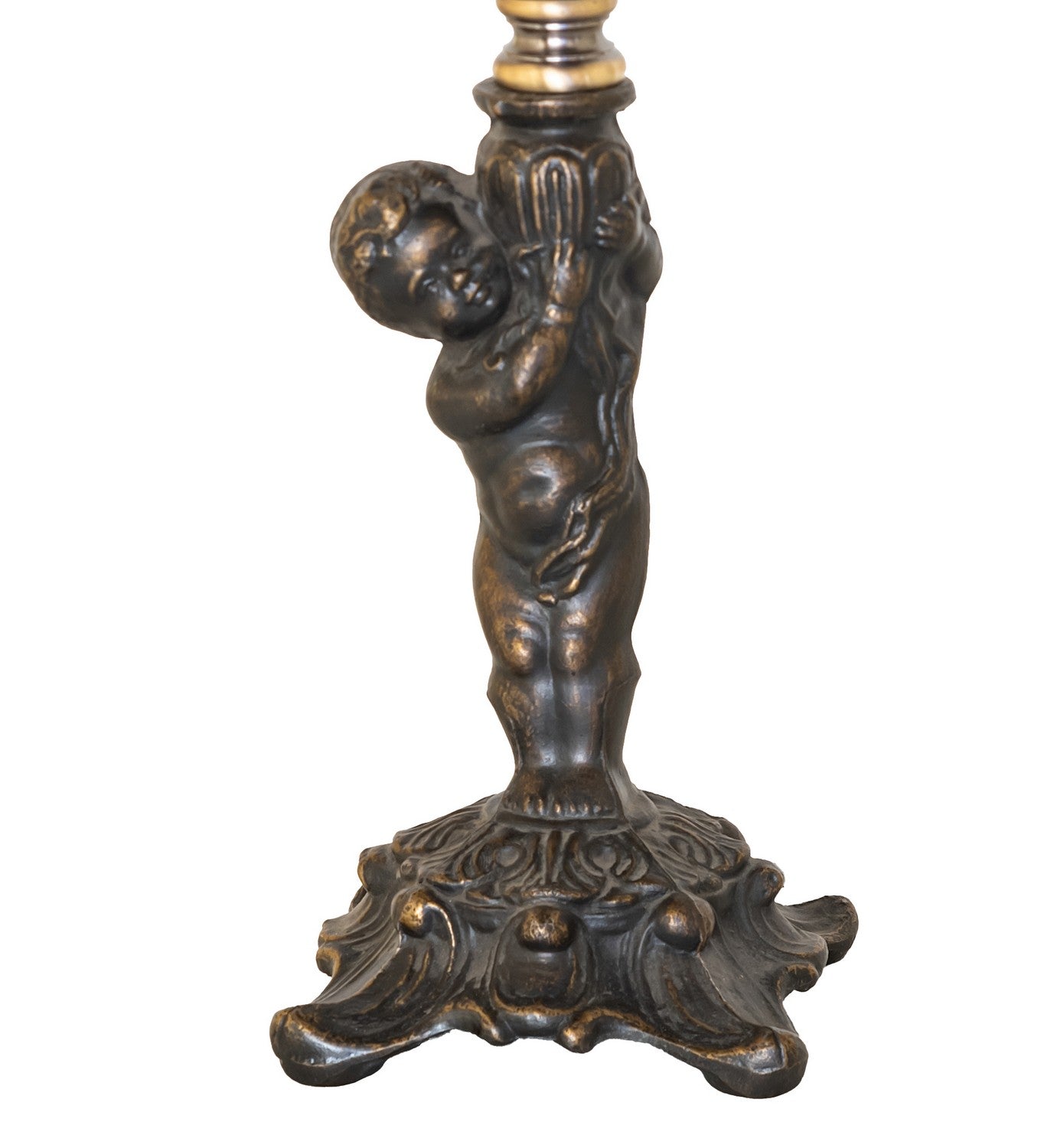 Meyda Tiffany - 10703 - One Light Mini Lamp - Cherub - Antique Brass