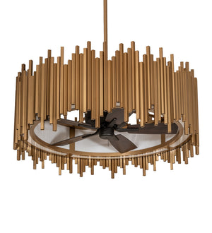 Meyda Tiffany - 269152 - Eight Light Chandel-Air - Frequency - Gold Metallic