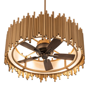 Meyda Tiffany - 269152 - Eight Light Chandel-Air - Frequency - Gold Metallic