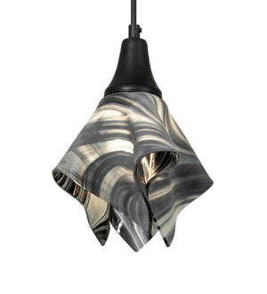 Meyda Tiffany - 270753 - Three Light Island Pendant - Handkerchief - Black Metal