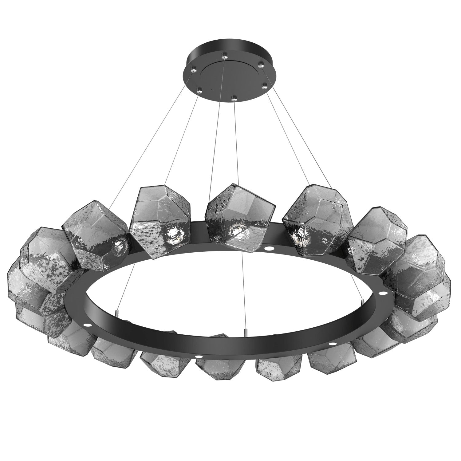 Hammerton Studio - CHB0039-48-MB-S-CA1-L1 - LED Chandelier - Gem - Matte Black