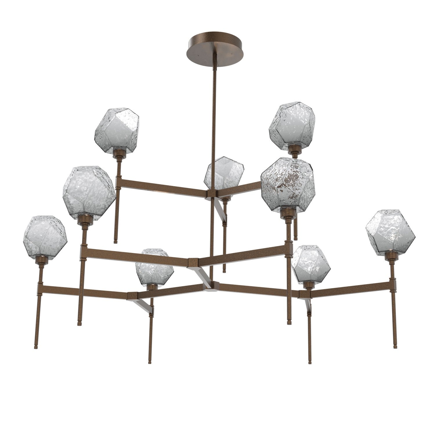 Hammerton Studio - CHB0039-55-FB-S-001-L3 - LED Chandelier - Gem - Flat Bronze