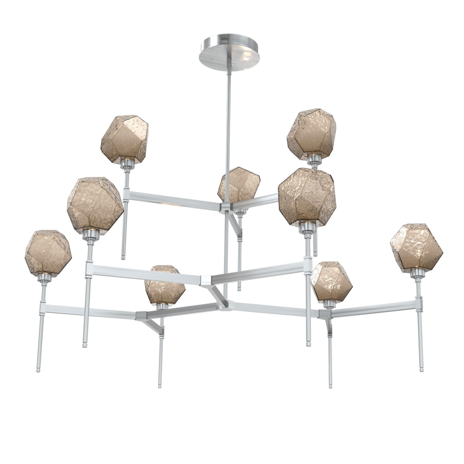 Hammerton Studio - CHB0039-55-SN-B-001-L3 - LED Chandelier - Gem - Satin Nickel