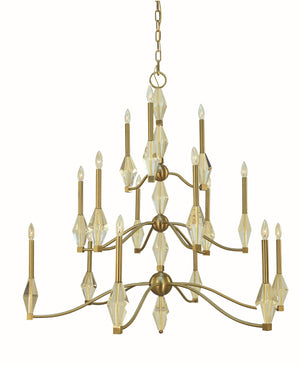 Framburg - 5668 BR - 15 Light Chandelier - Vivian - Brushed Brass