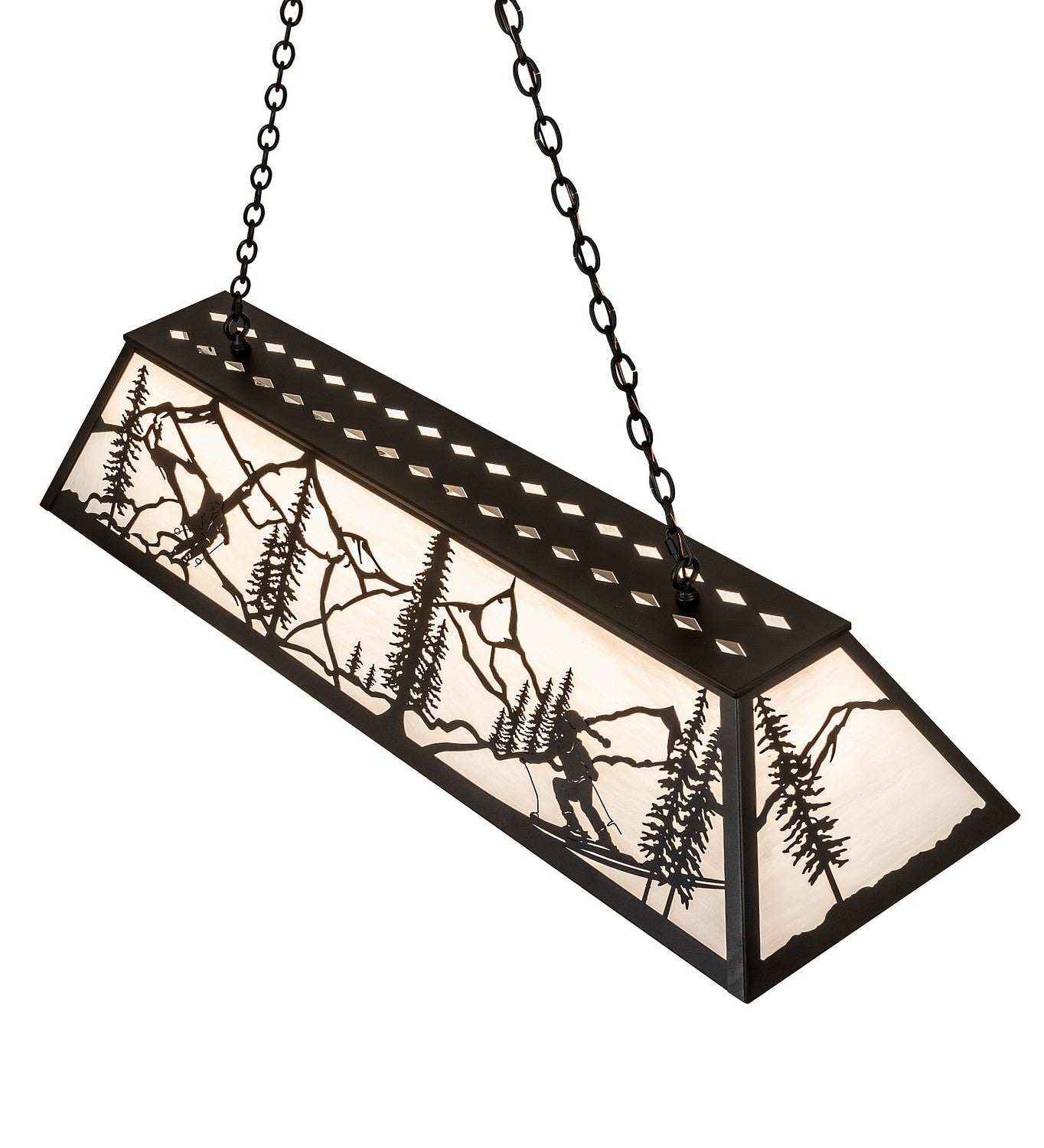 Meyda Tiffany - 265410 - Nine Light Pendant - Alpine - Textured Black