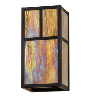 Meyda Tiffany - 267165 - One Light Wall Sconce - Hyde Park - Craftsman Brown