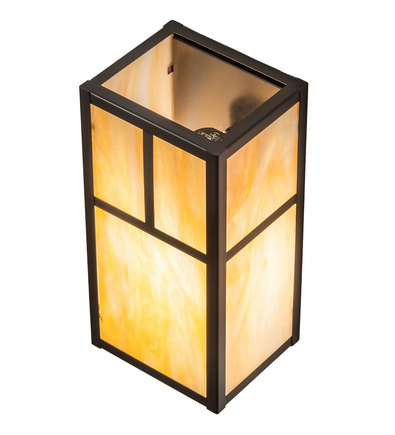 Meyda Tiffany - 267165 - One Light Wall Sconce - Hyde Park - Craftsman Brown