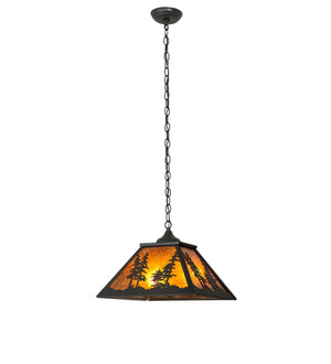 Meyda Tiffany - 269272 - Two Light Pendant - Tall Pines - Wrought Iron