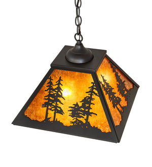 Meyda Tiffany - 269272 - Two Light Pendant - Tall Pines - Wrought Iron