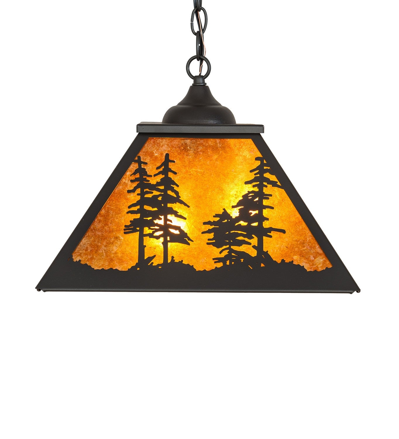 Meyda Tiffany - 269272 - Two Light Pendant - Tall Pines - Wrought Iron