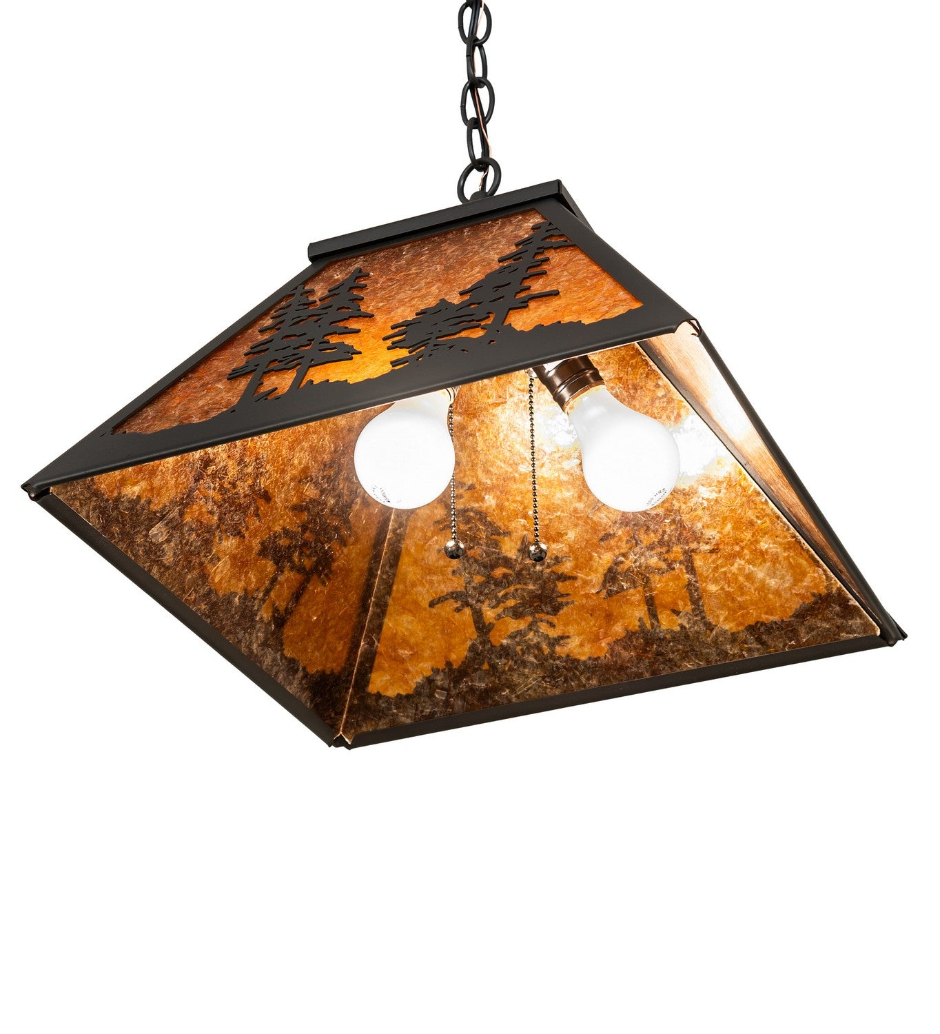 Meyda Tiffany - 269272 - Two Light Pendant - Tall Pines - Wrought Iron