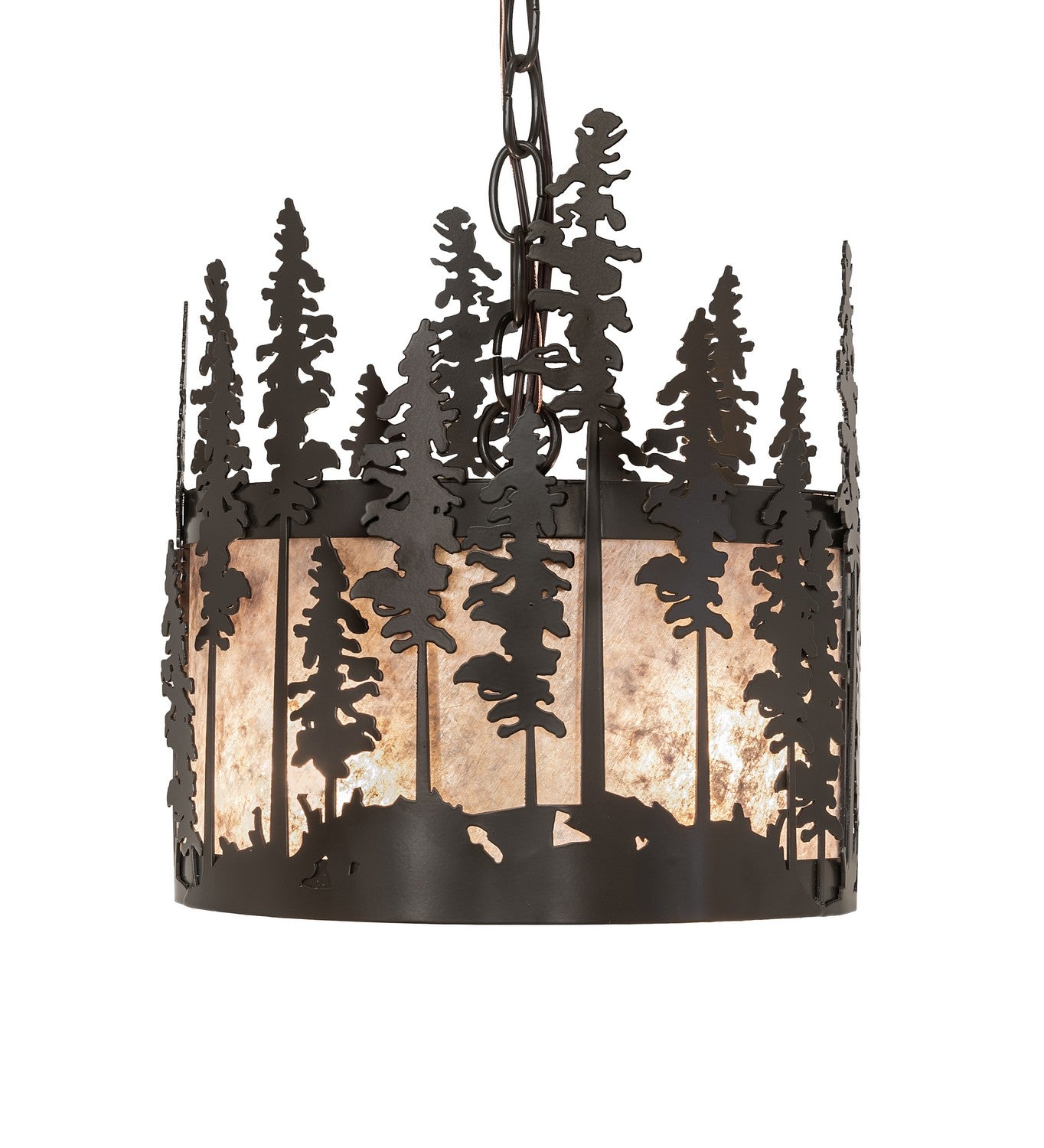 Meyda Tiffany - 270346 - Three Light Pendant - Tall Pines - Timeless Bronze