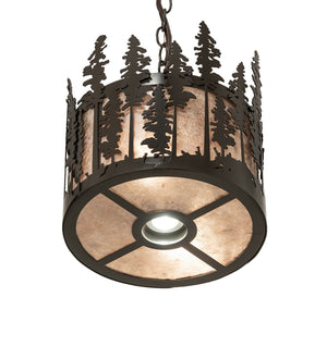 Meyda Tiffany - 270346 - Three Light Pendant - Tall Pines - Timeless Bronze