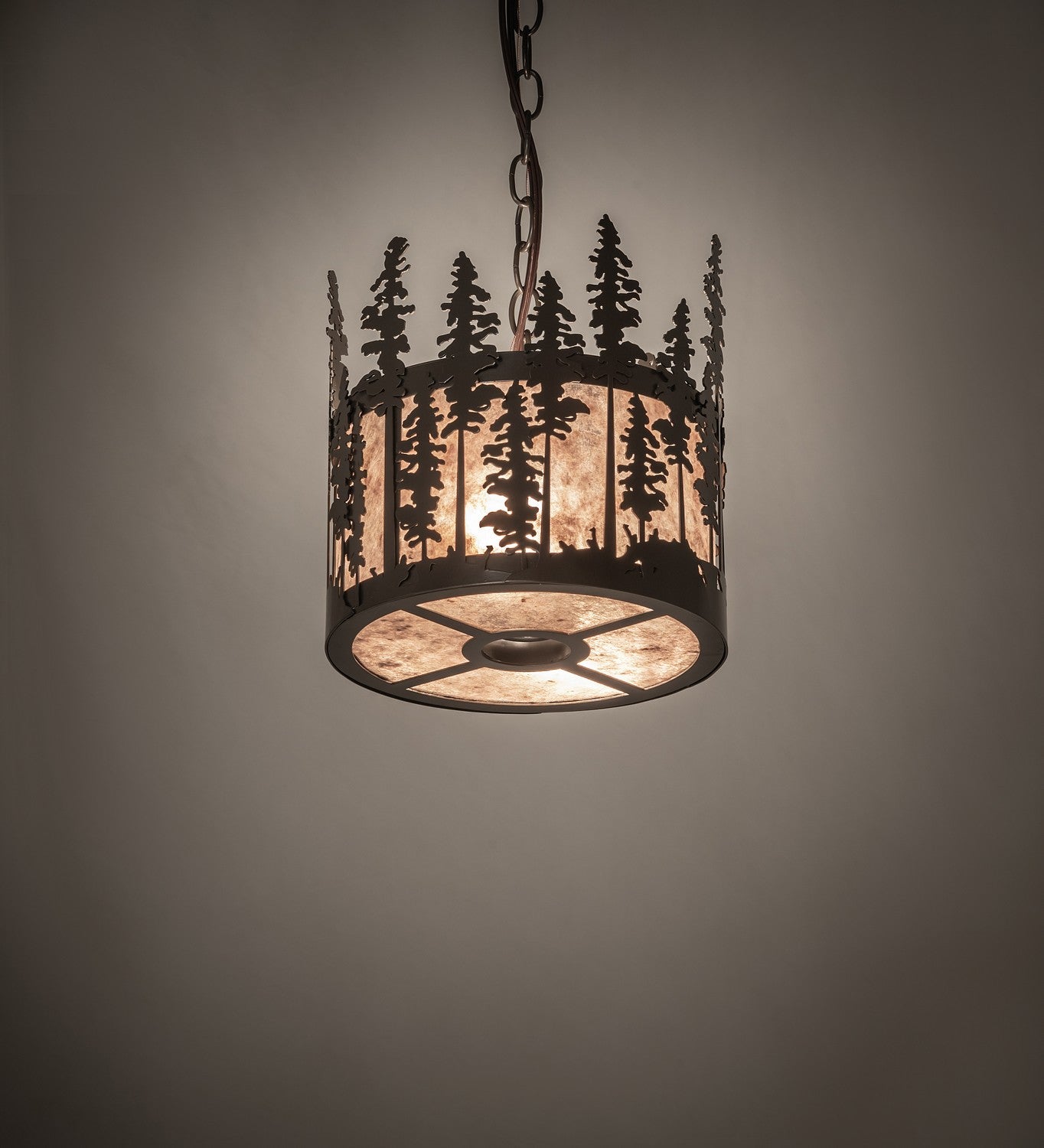 Meyda Tiffany - 270346 - Three Light Pendant - Tall Pines - Timeless Bronze