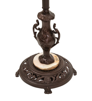 Meyda Tiffany - 271651 - One Light Torchiere - Shell With Jewels - Mahogany Bronze