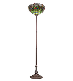 Meyda Tiffany - 272748 - One Light Torchiere - Tiffany Hanginghead Dragonfly