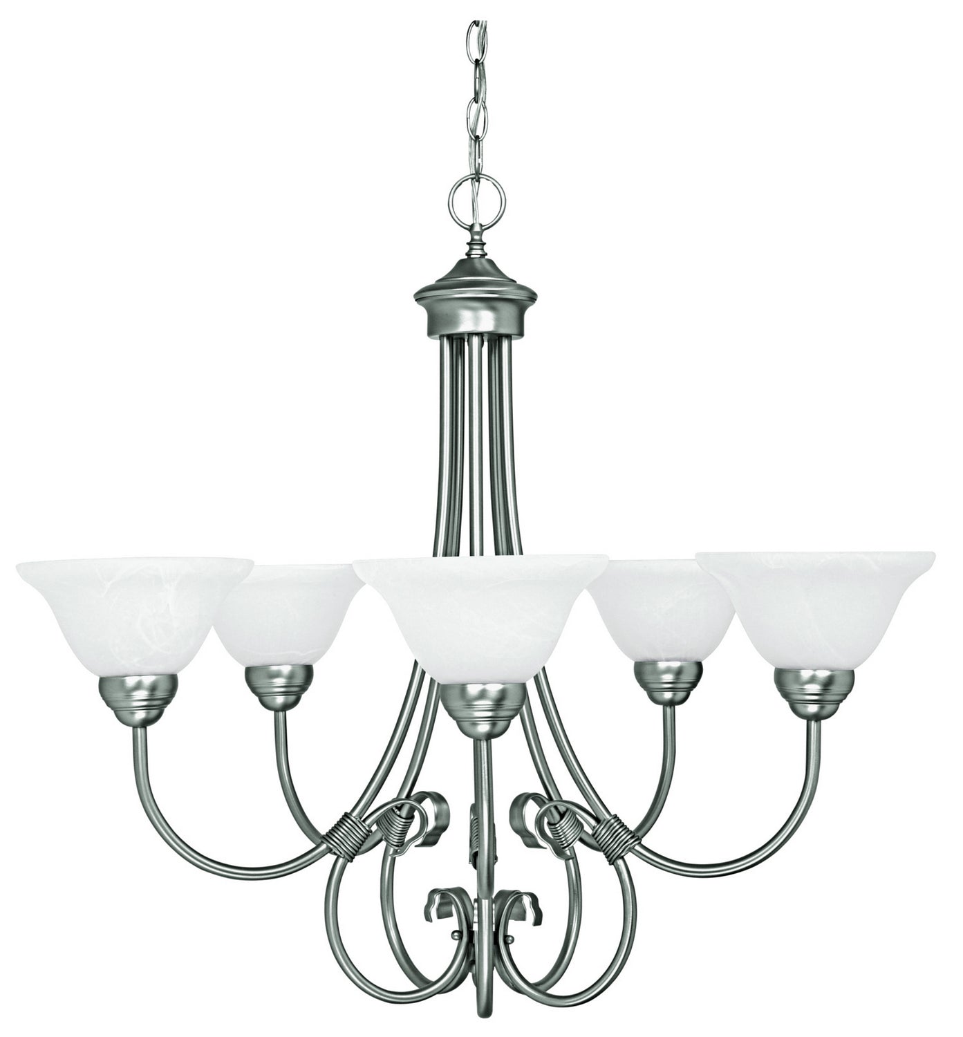 Capital Lighting - 3226MN-220 - Five Light Chandelier - Hometown - Matte Nickel
