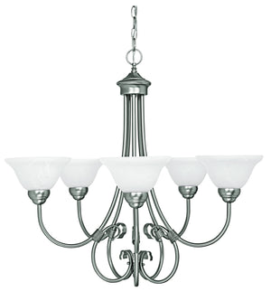 Capital Lighting - 3226MN-220 - Five Light Chandelier - Hometown - Matte Nickel