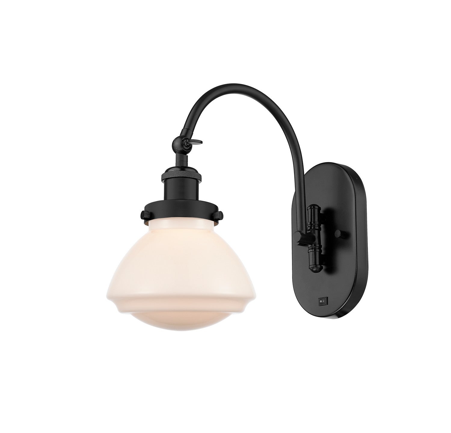 Innovations - 918-1W-BK-G321 - One Light Wall Sconce - Franklin Restoration - Matte Black