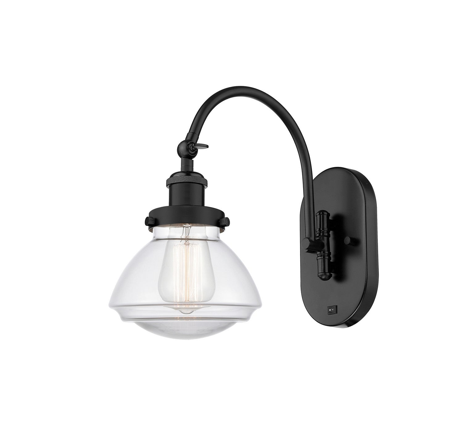 Innovations - 918-1W-BK-G322 - One Light Wall Sconce - Franklin Restoration - Matte Black