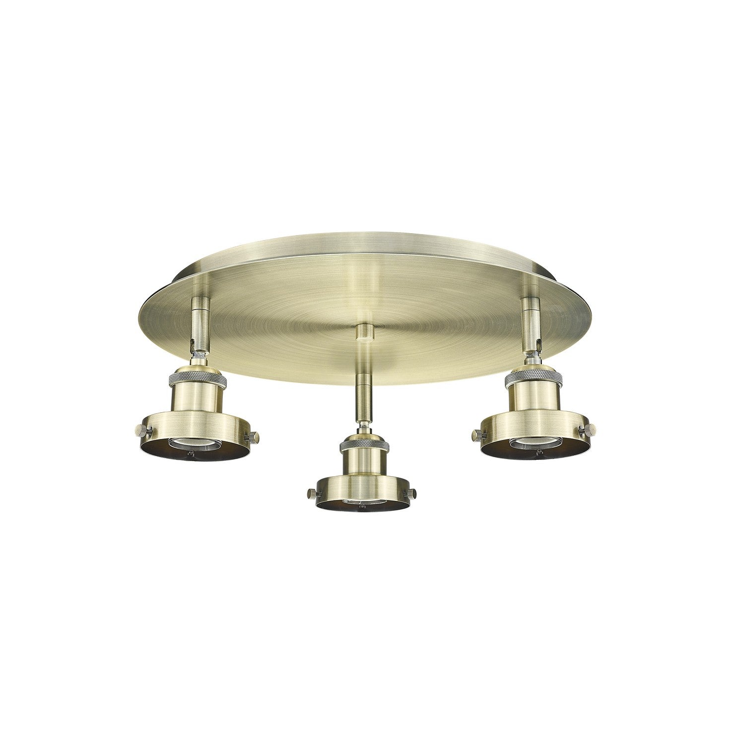 Innovations - 916-3C-AB - Three Light Flush Mount - Downtown Urban - Antique Brass