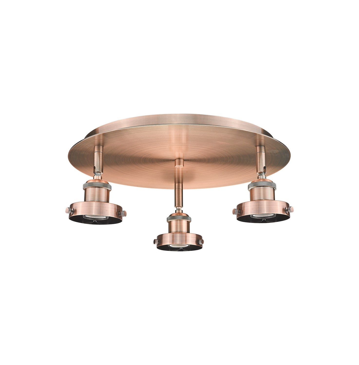 Innovations - 916-3C-AC - Three Light Flush Mount - Downtown Urban - Antique Copper