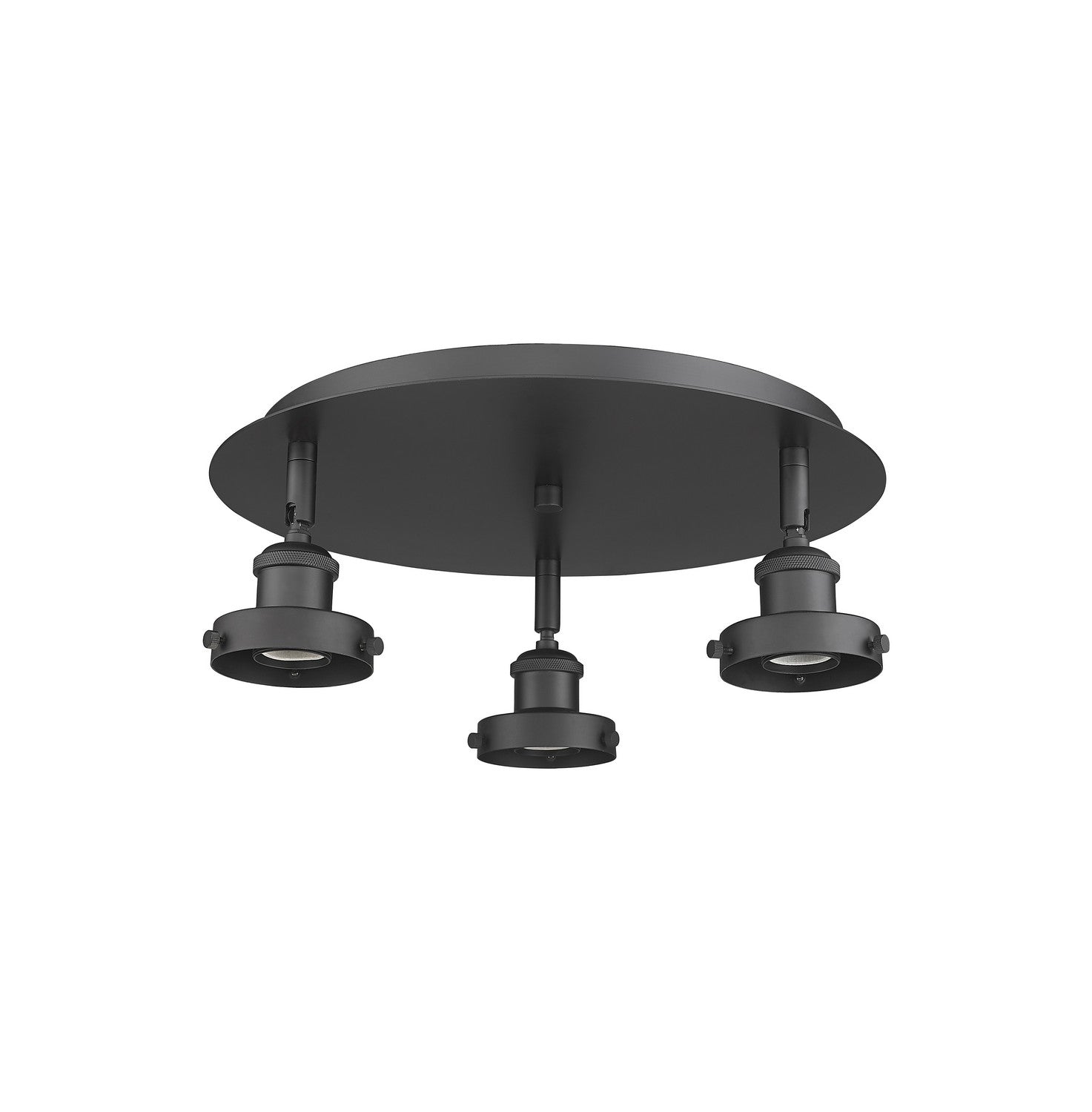 Innovations - 916-3C-BK - Three Light Flush Mount - Downtown Urban - Matte Black