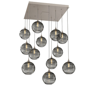 Hammerton Studio - CHB0047-12-BS-OS-C01-E2 - 12 Light Pendant - Optic Blown Glass - Beige Silver