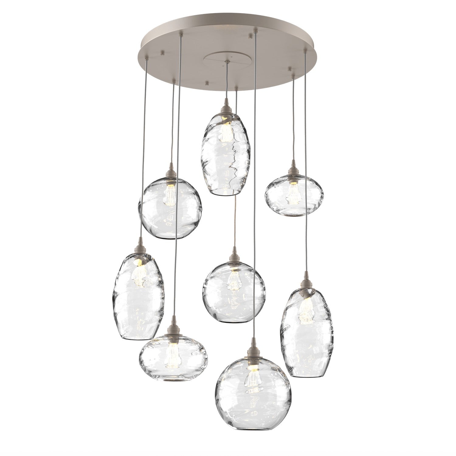 Hammerton Studio - CHB0048-08-BS-OC-C01-E2 - Eight Light Pendant - Misto - Beige Silver