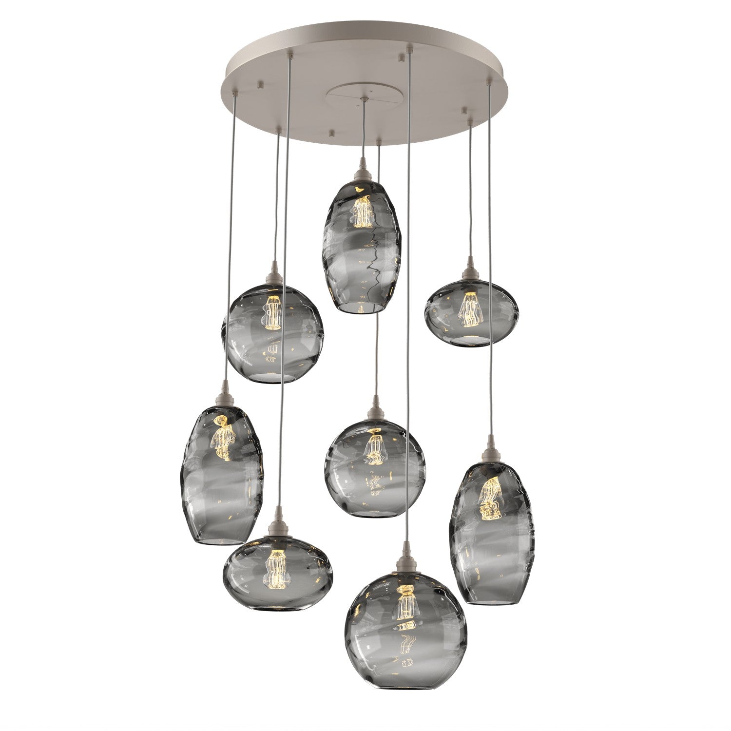 Hammerton Studio - CHB0048-08-BS-OS-C01-E2 - Eight Light Pendant - Misto - Beige Silver