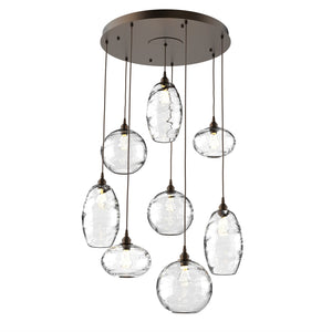 Hammerton Studio - CHB0048-08-FB-OC-C01-E2 - Eight Light Pendant - Misto - Flat Bronze