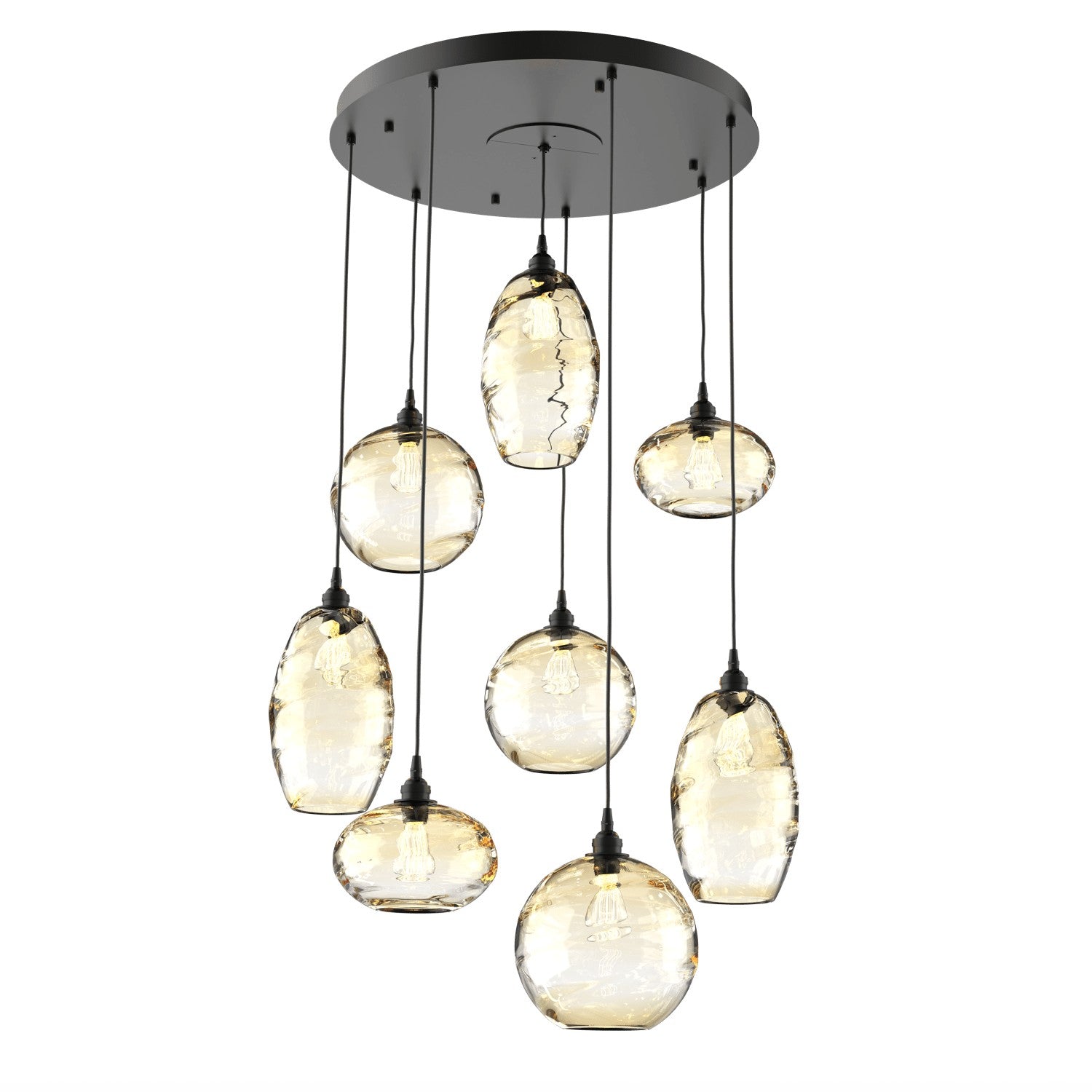 Hammerton Studio - CHB0048-08-MB-OA-C01-E2 - Eight Light Pendant - Misto - Matte Black