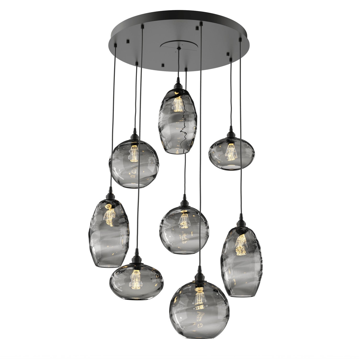 Hammerton Studio - CHB0048-08-MB-OS-C01-E2 - Eight Light Pendant - Misto - Matte Black