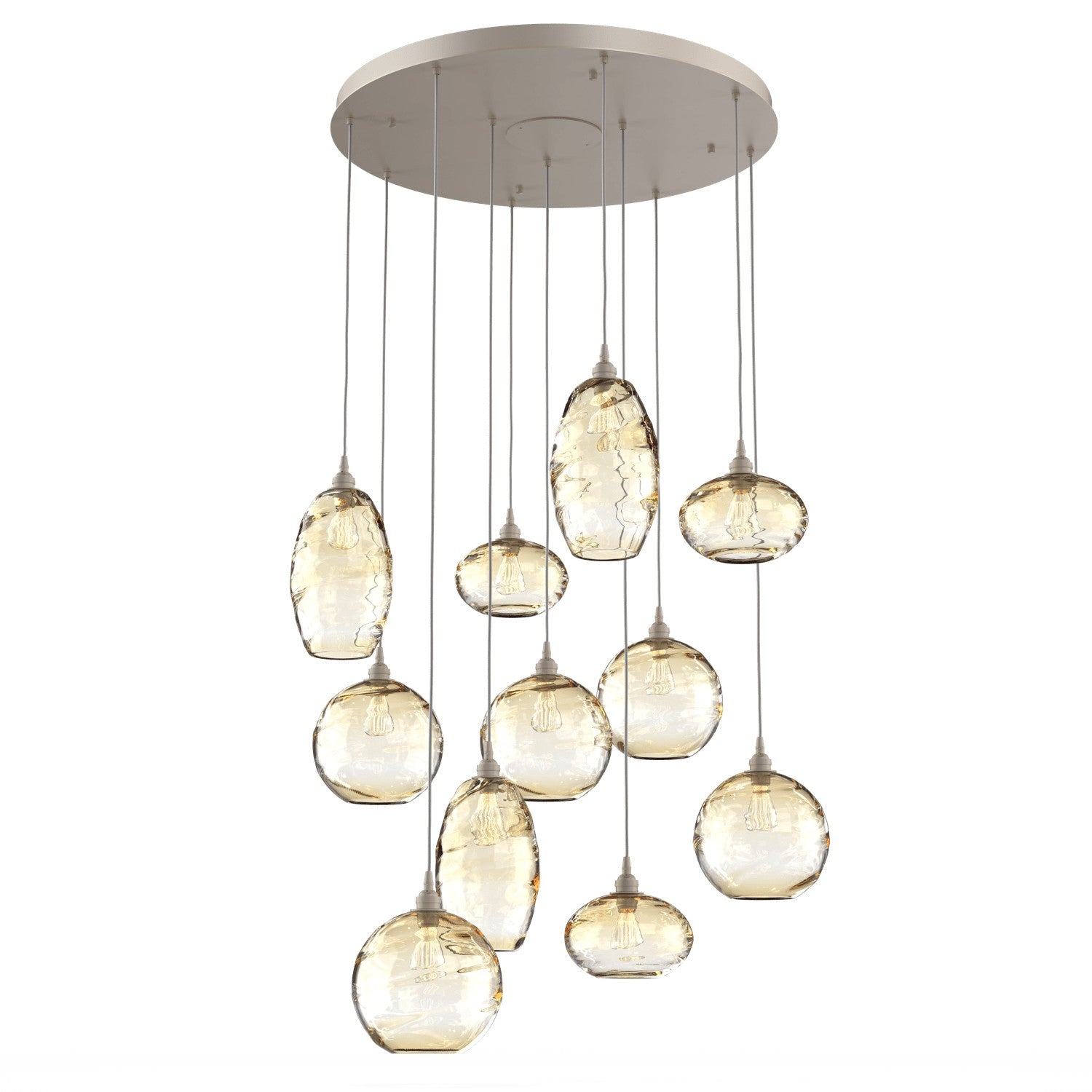 Hammerton Studio - CHB0048-11-BS-OA-C01-E2 - 11 Light Pendant - Misto - Beige Silver