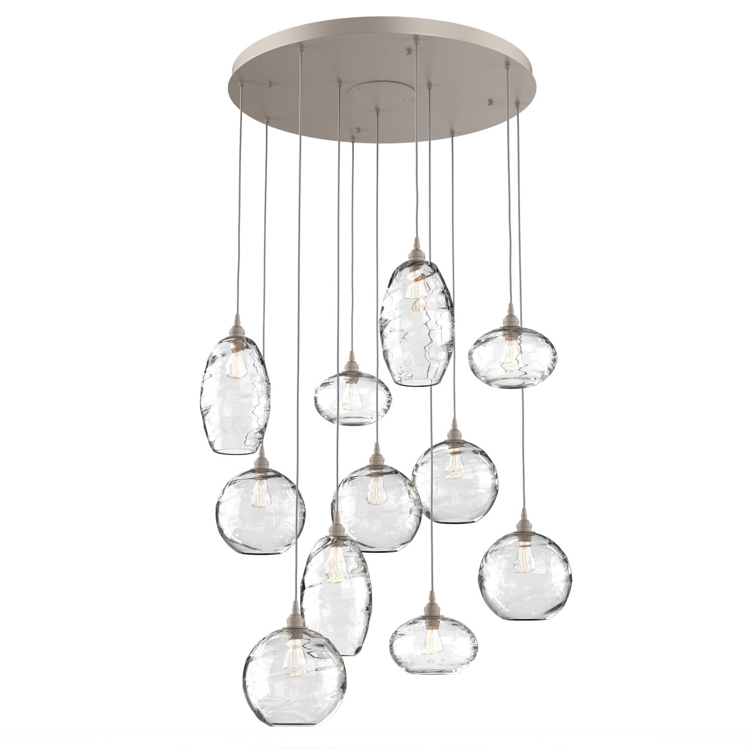 Hammerton Studio - CHB0048-11-BS-OC-C01-E2 - 11 Light Pendant - Misto - Beige Silver