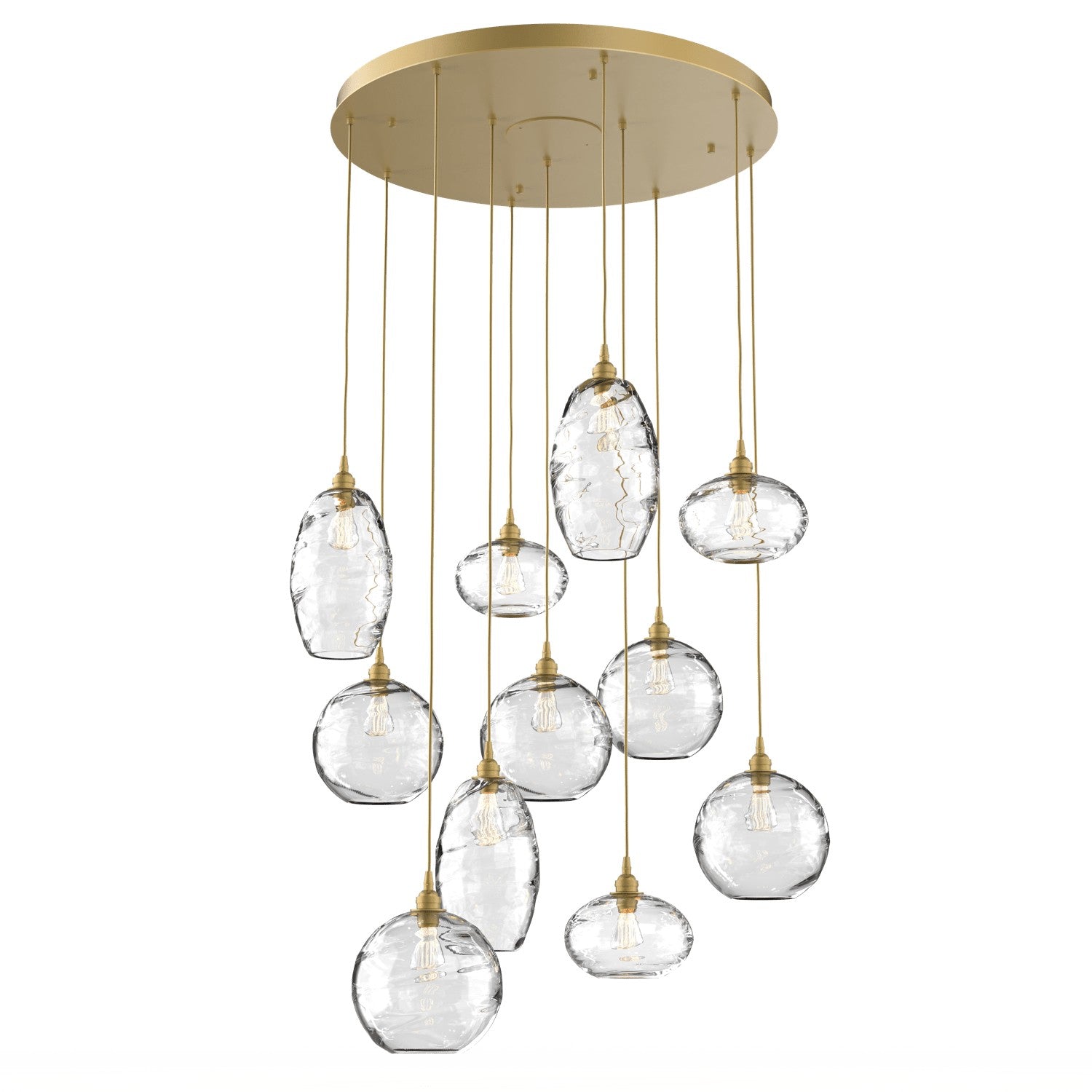 Hammerton Studio - CHB0048-11-GB-OC-C01-E2 - 11 Light Pendant - Misto - Gilded Brass