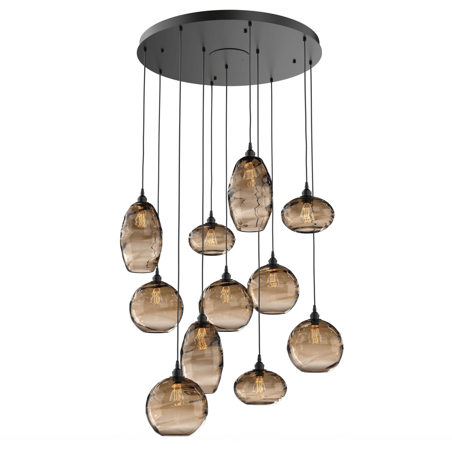 Hammerton Studio - CHB0048-11-MB-OB-C01-E2 - 11 Light Pendant - Misto - Matte Black