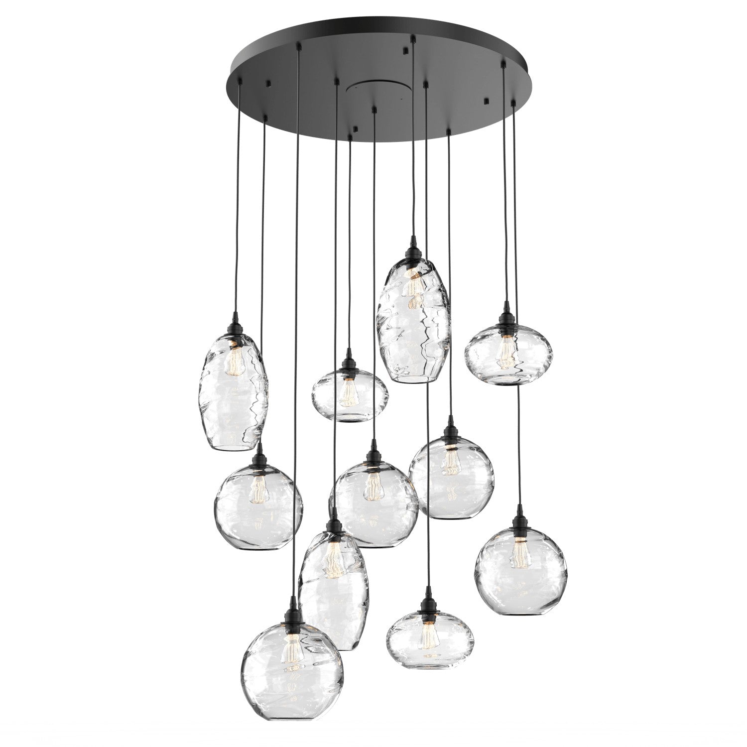 Hammerton Studio - CHB0048-11-MB-OC-C01-E2 - 11 Light Pendant - Misto - Matte Black